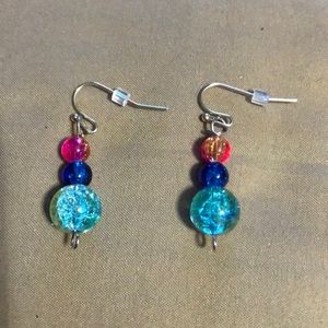 Multicolored Dangling earrings.